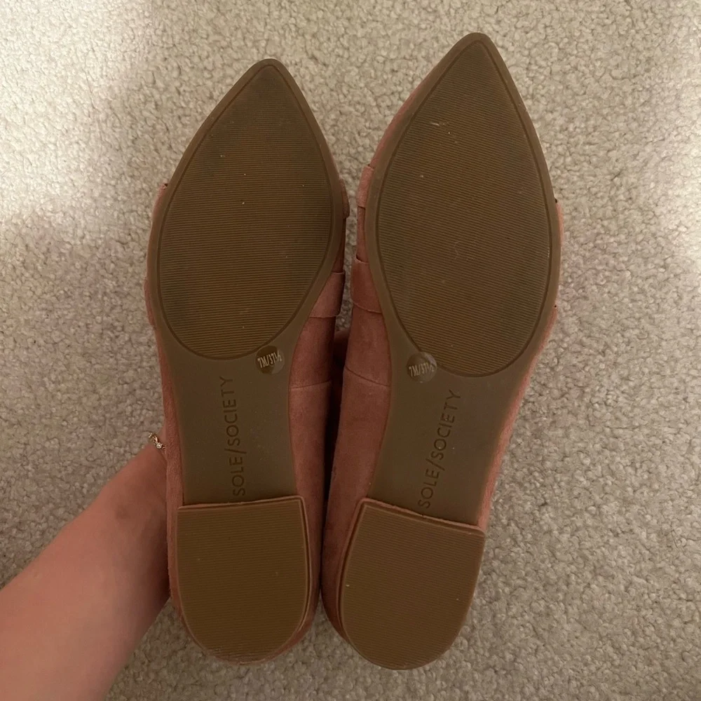 Rhinestone Mauve Flats - Picture 3 of 11